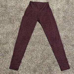 Aerie “Chill. Play. Move.” Leggings, S, Maroon
